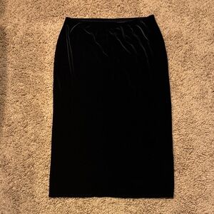 NWT J. Jill Black Velvet Pencil Skirt size Large